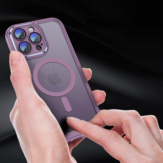 Case for iPhone 15 Pro Max, ERBORD Impact Guard, MagSafe, purple