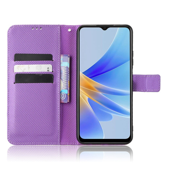 Flip case for Oppo A17, Wallet Smart Magnet, purple