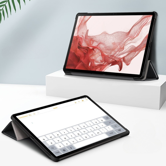 Case for Samsung Galaxy Tab S9, Smartcase with stylus space, black