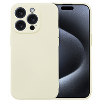 Case for iPhone 15 Pro Max, Silicone Lite, cream