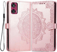 Flip case for Motorola Edge 50 Fusion 5G, Mandala, pink