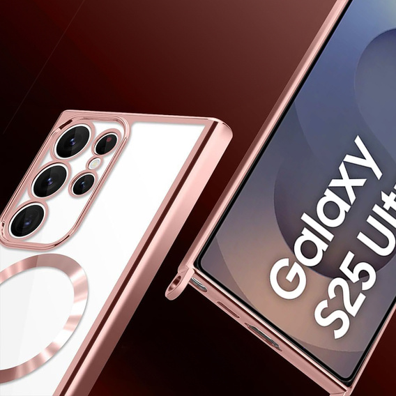 Case for Samsung Galaxy S25 Ultra, Electro MagSafe, pink + Lanyard