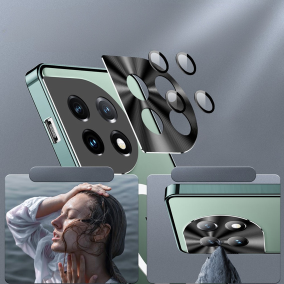 Camera Protection Case for OnePlus 12 5G, CamShield MagSafe, transparent / green