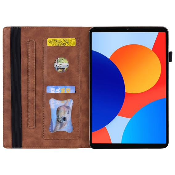 Case for Xiaomi Redmi Pad SE 8.7, Classic, with space for stylus, brown