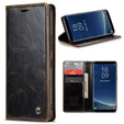 CASEME flip case for Samsung Galaxy S8+ Plus, Waxy Textucoffee, coffee