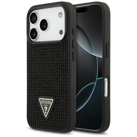 GUESS Rhinestone Triangle Logo Case for iPhone 17 Pro