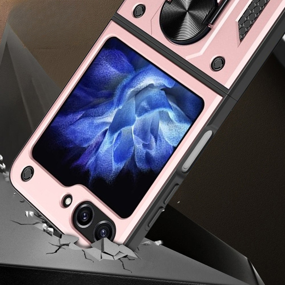 Armor Case for Samsung Galaxy Z Flip5 5G, Nox Case Ring, pink rose gold