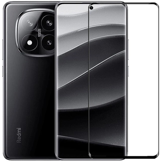 3D Tempered Glass for Xiaomi Redmi Note 14 Pro+, black frame