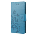 Flip case for Oppo A17, Butterfly, blue