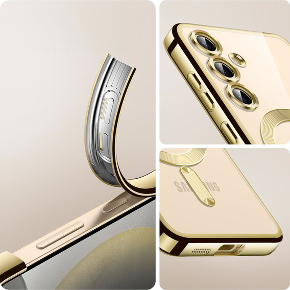 Case for Samsung Galaxy A05s, Electro MagSafe, gold + Screen Glass