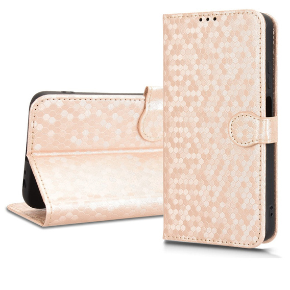 Flip case for T Phone 3 5G, Wallet Rhombus, gold