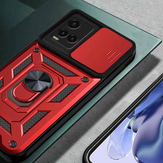 Case for Vivo Y21/Y21s/Y33s, CamShield Slide, red