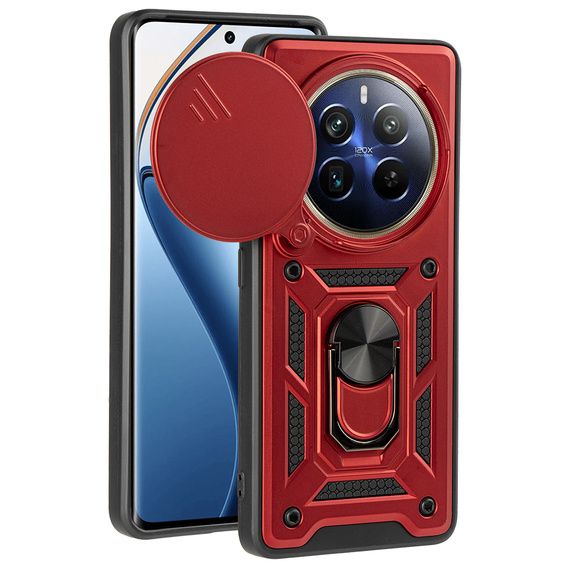 Case for Realme 12 Pro 5G / 12 Pro+ 5G, CamShield Slide, red