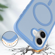Matt Case for iPhone 17, for MagSafe, translucent blue