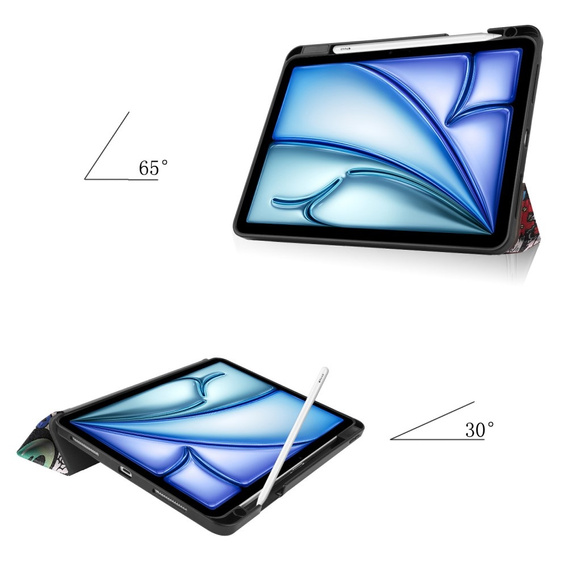 Case for Apple iPad Air 11" 6 gen. 2024 (A2902, Smartcase, graffiti
