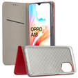 Case for Oppo A18 4G / A38 4G, Smart Magnet, red + 9H glass