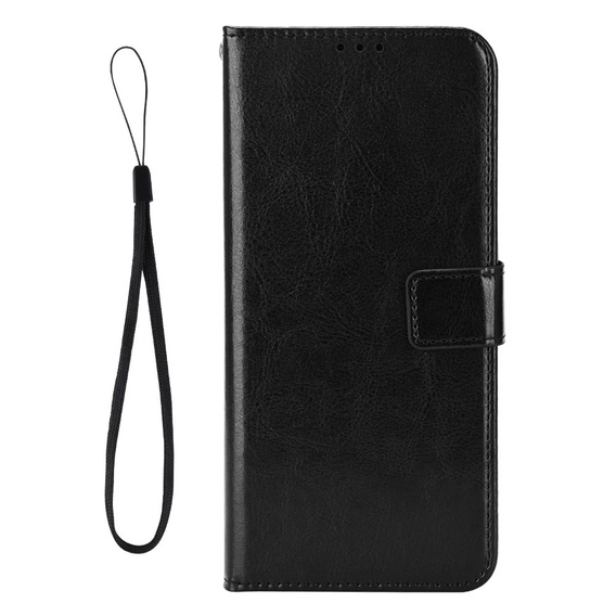 Flip case for Motorola Moto G15 / Motorola Moto G15 Power, Crazy Horse Wallet, black