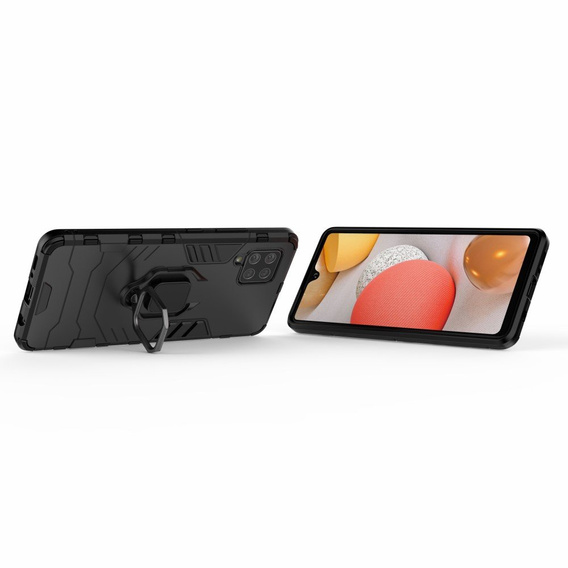 Case for Samsung Galaxy A42 5G, Kickstand Ring, black