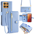 Flip case for Motorola Moto G15 / G15 Power, Wallet Zipper Pocket, blue