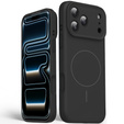 Silicone sleeve for iPhone 17 Pro, for MagSafe, anti-shock, black
