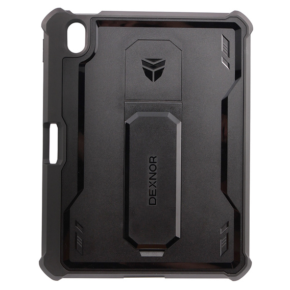 Armored case for iPad 10.9 2022 10 Gen, Dexnor Full Body, black