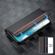 LC.IMEEKE flap case for Samsung Galaxy A17 5G, carbon textured, black