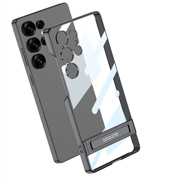 Case for Samsung Galaxy S25 Ultra, GKK Kickstand Hard Case, black