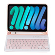 Case with bluetooth keyboard for iPad mini 8.3" 2021 (6 gen.) / iPad mini 8.3" 2024 (7 gen.), Pink