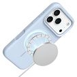 Silicone sleeve for iPhone 17 Pro Max, for MagSafe, anti-shock, blue