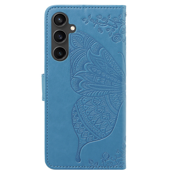 Flip case for Samsung Galaxy S23 FE, Butterfly, blue