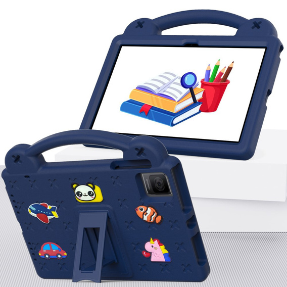Children's case for T Tablet 5G, Cute Patterns, with stand, dark blue