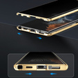 Case for Samsung Galaxy S24, Privacy Dual Glass, gold