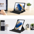 Keyboard case for Samsung Galaxy Tab A9+, Rotary 360° Leather, black