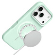Silicone sleeve for iPhone 17 Pro, for MagSafe, anti-shock, green