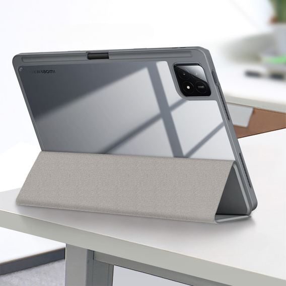 Case for Xiaomi Pad 6S Pro 12.4, Smartcase Hybrid, with stylus space, grey
