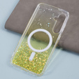 Case for Samsung Galaxy S24, Glittery, for MagSafe, yellow