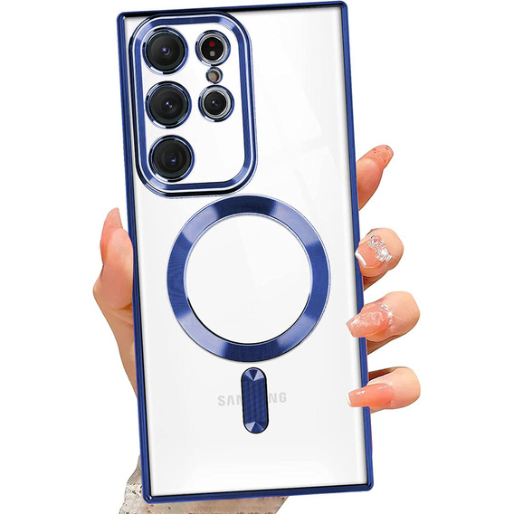 Case for Samsung Galaxy S22 Ultra, MagSafe Hybrid, dark blue