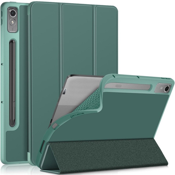 Case for Lenovo Tab P12, Smartcase with stylus space, green