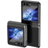 Case for Samsung Galaxy Z Flip7 FE / Z Flip6, PC Case, transparent / black