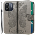 Flip case for Xiaomi Redmi 12C, Butterfly, grey