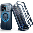 Armored case for iPhone 16 Pro, Dexnor CamProtect MagSafe, blue (Two frames)