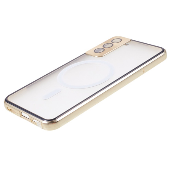 Magnetic Dual Glass MagSafe case for Samsung Galaxy S21, gold