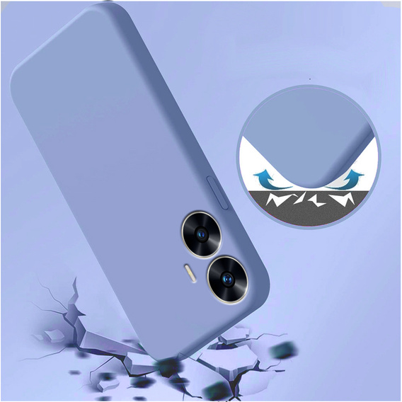 Case for Realme C55, Silicone Lite, purple