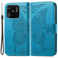Flip case for Xiaomi Redmi 10C, Butterfly, blue