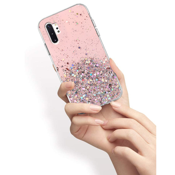 Case for Samsung Galaxy Note 10 Plus, Glittery, pink