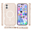 Case for iPhone 17, for MagSafe, glitter, translucent gold