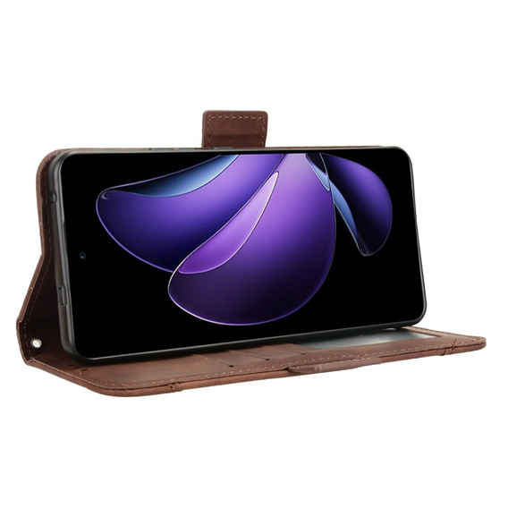 Flip case for Oppo Reno 13F / Oppo Reno 13FS, Card Slot, brown