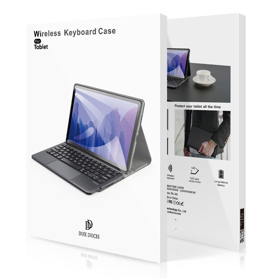 Case + keyboard Samsung Galaxy Tab S9, Dux Ducis Pen Slot TouchPad Leather, black