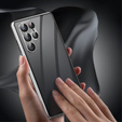 Case for Samsung Galaxy S22 Ultra, Magnetic Dual Glass, silver