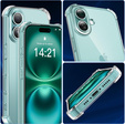 Case for iPhone 16, Erbord Dropproof, transparent + Glass